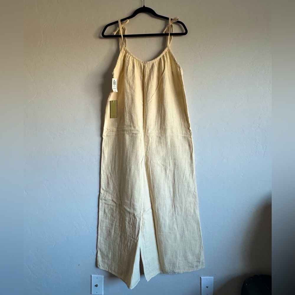 COPY - ARITZIA Wilfred Free Candour Jumpsuit Gauze Tie Shoulder Organic Cotton …